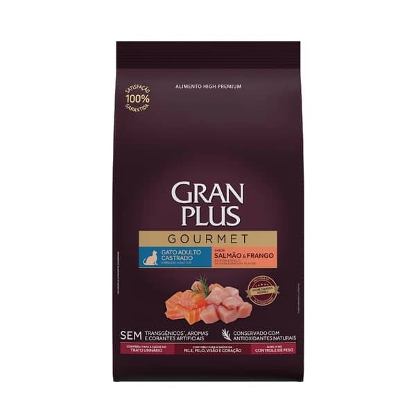 GranPlus Gourmet adulto castrado, Salmón y pollo