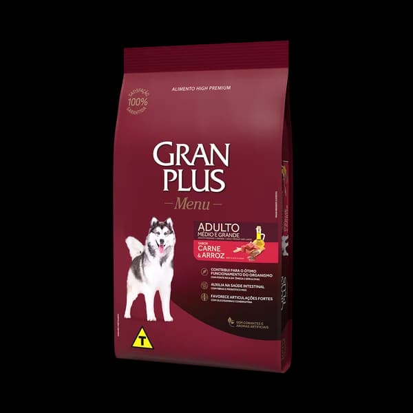 GranPlus Menú adulto mediano y grande, Carne y arroz
